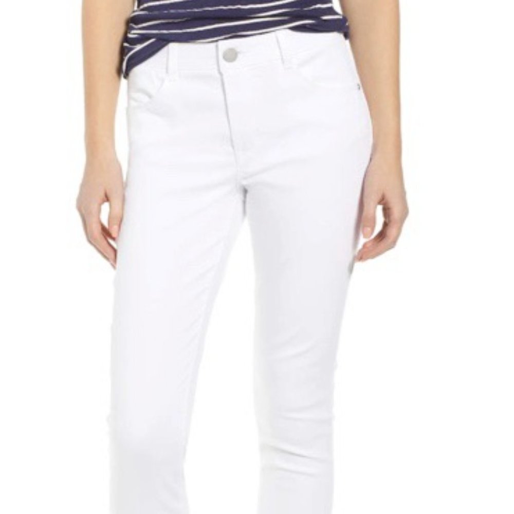NWT. Wit & Wisdom "Ab'Solution High Waist Ankle Skimmer White Jeans in size 8